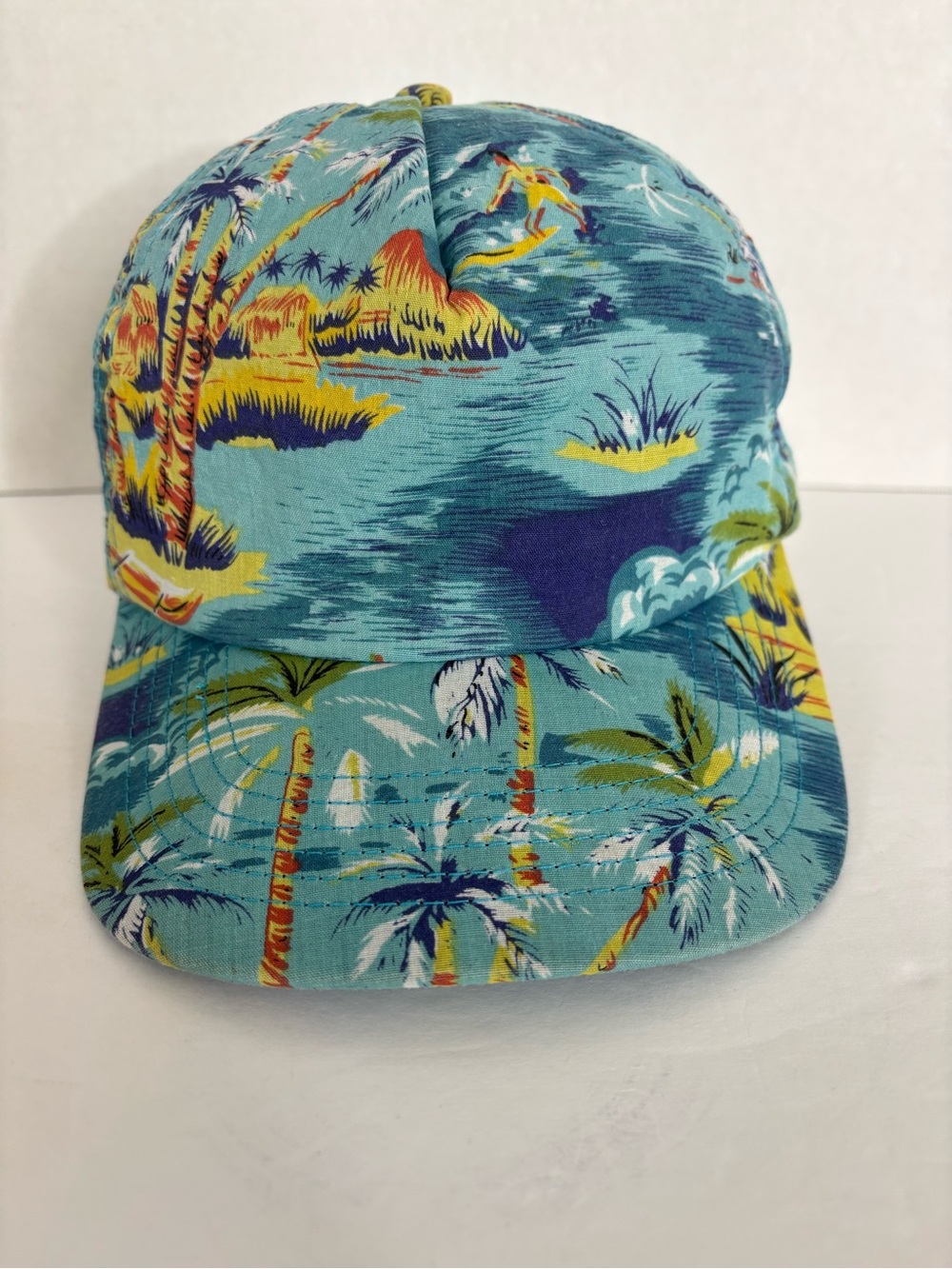 Obey Tropical Strapback Hat in Teal, Yellow and Black